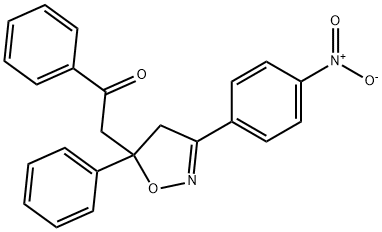 α-[3-(4-Nitrophenyl)-5-phenyl-2-isoxazolin-5-yl]acetophenone,56804-93-4,结构式