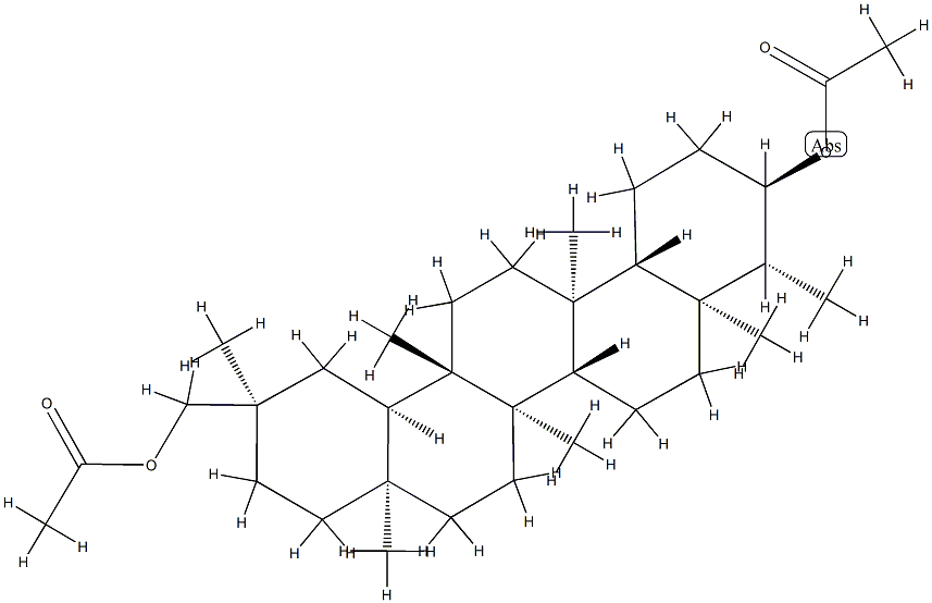 D:A-Friedooleanane-3α,29-diol diacetate Struktur