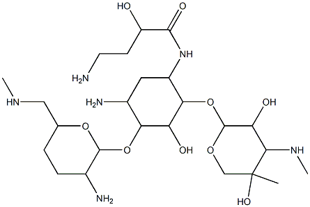 N(1)-(4-amino-2-hydroxy-1-oxobutyl)sagamicin Structure