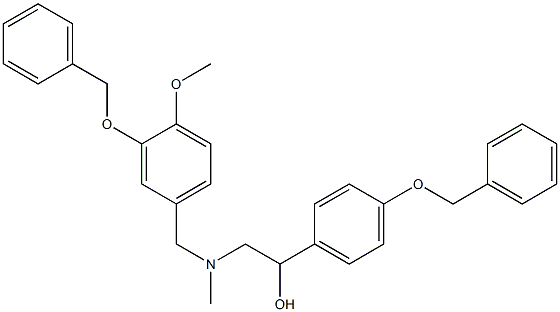 α-[[[[4-Methoxy-3-(phenylmethoxy)phenyl]methyl]methylamino]methyl]-4-(phenylmethoxy)benzenemethanol,56847-11-1,结构式