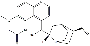 N-[(8α,9R)-9-Hydroxy-6'-methoxycinchonan-5'-yl]acetamide Structure