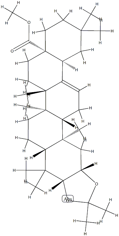 2β,3β-[(1-Methylethylidene)bis(oxy)]olean-12-en-28-oic acid methyl ester Structure