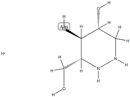 4,5-Pyridazinediol, hexahydro-3-(hydroxymethyl)-, conjugate monoacid, (3R,4R,5R)- (9CI) 化学構造式