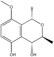 1H-2-Benzopyran-4,5-diol, 3,4-dihydro-8-methoxy-1,3-dimethyl-, (1R,3R,4S)-rel- (9CI),569652-74-0,结构式