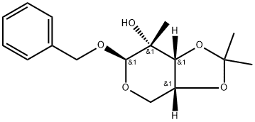 1-O-Benzyl-2C-methyl-3,4-isopropylidine-D-ribopyranoside Structure