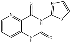 2-Pyridinecarboxamide,3-(formylamino)-N-2-thiazolyl-(9CI) Structure