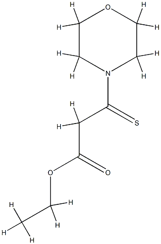 4-Morpholinepropanoic  acid,  -bta--thioxo-,  ethyl  ester Struktur