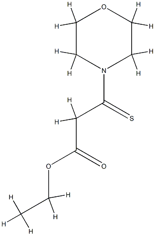 4-Morpholinepropanoic  acid,  -bta--thioxo-,  ethyl  ester Structure