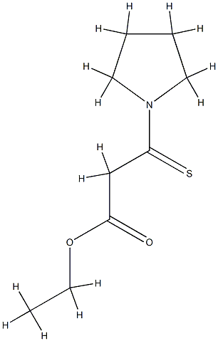 1-Pyrrolidinepropanoic  acid,  -bta--thioxo-,  ethyl  ester|