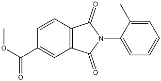 methyl 2-(2-methylphenyl)-1,3-dioxo-5-isoindolinecarboxylate Struktur