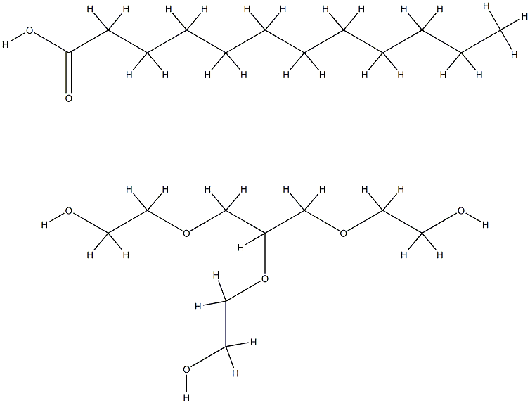 ラウリン酸ＰＥＧ－１５グリセリル 化学構造式
