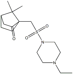 1-{[(4-ethyl-1-piperazinyl)sulfonyl]methyl}-7,7-dimethylbicyclo[2.2.1]heptan-2-one Structure