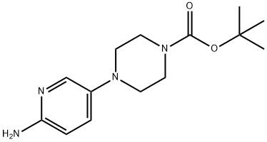 4-(6-氨基吡啶-3-基)哌嗪-1-羧酸叔丁酯,571188-59-5,结构式