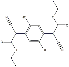 a,a'-dicyano-2,5-dihydroxy-1,4-phenylenediacetate Struktur