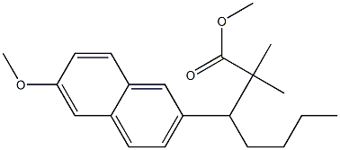 β-Butyl-6-methoxy-α,α-dimethyl-2-naphthalenepropionic acid methyl ester Struktur