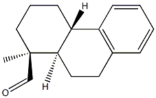 (1S)-1,2,3,4,4aβ,9,10,10aα-オクタヒドロ-1-メチル-1β-フェナントレンカルボアルデヒド 化学構造式