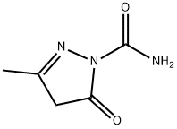 1H-Pyrazole-1-carboxamide,4,5-dihydro-3-methyl-5-oxo-(9CI) Structure