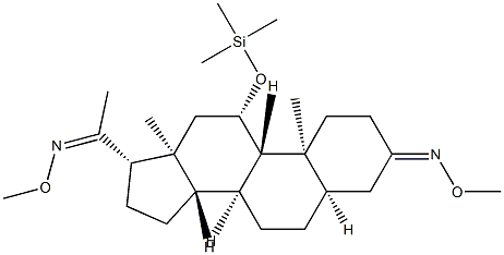 11β-(Trimethylsiloxy)-5β-pregnane-3,20-dione bis(O-methyl oxime)|