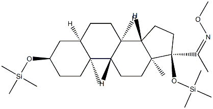3α,17-ビス(トリメチルシロキシ)-5β-プレグナン-20-オンO-メチルオキシム 化学構造式