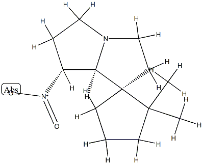 (5'β,1S)-2,2-ジメチル-4'β-ニトロスピロ[シクロペンタン-1,6'-[1]アザビシクロ[3.3.0]オクタン] 化学構造式