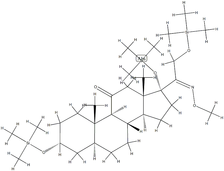 3α,17,21-Tris(trimethylsiloxy)-20-(methoxyimino)-5α-pregnan-11-one|