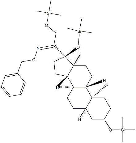3β,17,21-Tris(trimethylsiloxy)-5β-pregnan-20-one O-benzyl oxime|