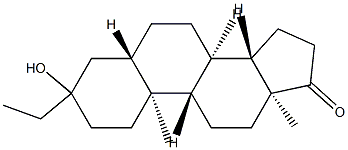 3-Ethyl-3-hydroxy-5α-androstan-17-one Struktur