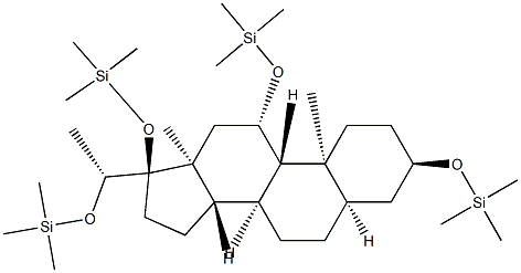 Silane, [[(3alpha,5beta,11beta,20R)-pregnane-3,11,17,20-tetrayl]tetrak is(oxy)]tetrakis*trimethyl-,57397-17-8,结构式