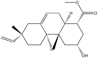 (13S)-2α-ヒドロキシ-19-ノルピマラ-7,15-ジエン-18-酸メチル 化学構造式