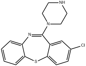 4-(2-chlorodibenzo(bf)(1,4)thiazepin-11-yl)piperazine 化学構造式