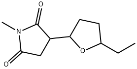 2,5-Pyrrolidinedione,3-(5-ethyltetrahydro-2-furanyl)-1-methyl-(9CI) 化学構造式