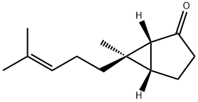 Bicyclo[3.1.0]hexan-2-one, 6-methyl-6-(4-methyl-3-pentenyl)-, (1R,5S,6R)-rel-(+)- (9CI) Structure