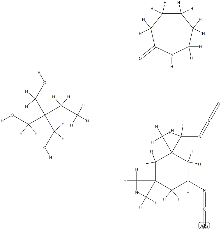 2H-Azepin-2-one, hexahydro-, polymer with 2-ethyl-2-(hydroxymethyl)-1,3-propanediol and 5-isocyanato-1-(isocyanatomethyl) -1,3,3-trimethylcyclohexane,57570-53-3,结构式