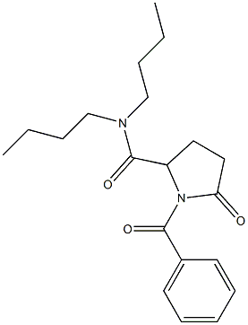 (±)-1-benzoyl-N,N-dibutyl-5-oxopyrrolidine-2-carboxamide Structure