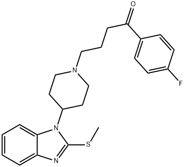 4'-Fluoro-γ-[4-(2-methylthio-1H-benzimidazol-1-yl)piperidino]butyrophenone Structure