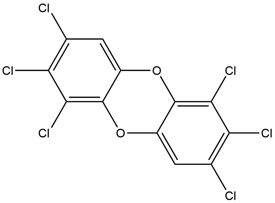 1,2,3,6,7,8-Hexachloro-p-dioxin Struktur