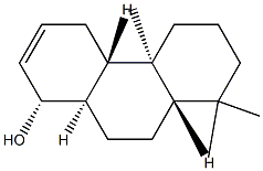 (1R)-1,4,4aβ,4b,5,6,7,8,8aβ,9,10,10aα-ドデカヒドロ-4bα,8,8-トリメチルフェナントレン-1α-オール 化学構造式