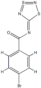p-Bromo-N-(1,3,2,4-dithiadiazol-3-SIV-5-ylidene)benzamide Structure
