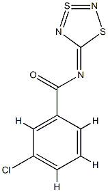 3-クロロ-N-(1,3,2,4-ジチアジアゾール-3-SIV-5-イリデン)ベンズアミド 化学構造式