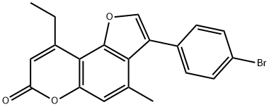 7H-Furo[2,3-f][1]benzopyran-7-one,3-(4-bromophenyl)-9-ethyl-4-methyl-(9CI),577767-74-9,结构式