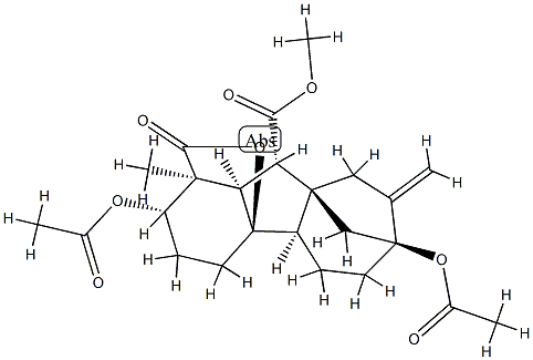 gibberellin A3 methyl ester 3,13-diacetate 化学構造式