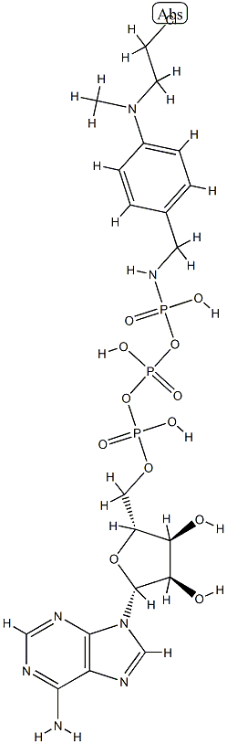 ATP-gamma-4-(N-2-chloroethyl-N-methylamino)benzylamidate 化学構造式