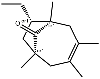Bicyclo[4.2.1]non-3-en-9-one, 7-ethyl-1,3,4,6-tetramethyl-, (1R,6R,7S)-rel- (9CI) Structure