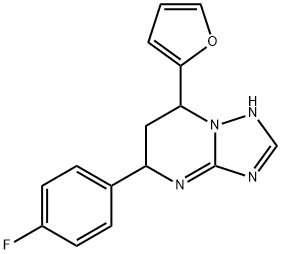 5-(4-fluorophenyl)-7-(2-furyl)-4,5,6,7-tetrahydro[1,2,4]triazolo[1,5-a]pyrimidine 结构式