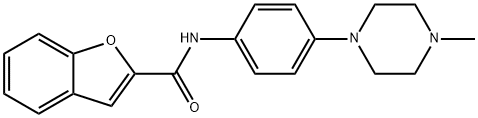 2-Benzofurancarboxamide,N-[4-(4-methyl-1-piperazinyl)phenyl]-(9CI) Structure