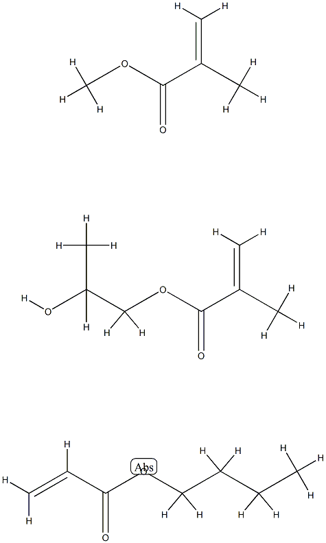 2-Propenoic acid, 2-methyl-, methyl ester, polymer with butyl 2-propenoate and 1,2-propanediol mono(2-methyl-2-propenoate) Struktur