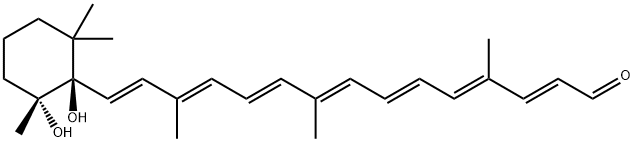 (5R,6R)-5,6-Dihydro-5,6-dihydroxy-10'-apo-β,ψ-caroten-10'-al Struktur
