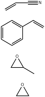 2-Propenenitrile, polymer with ethenylbenzene, methyloxirane and oxirane Struktur