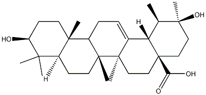 3β,20β-Dihydroxyurs-12-en-28-oic acid Struktur