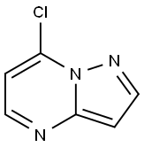 7-クロロピラゾロ[1,5-A]ピリミジン 化学構造式